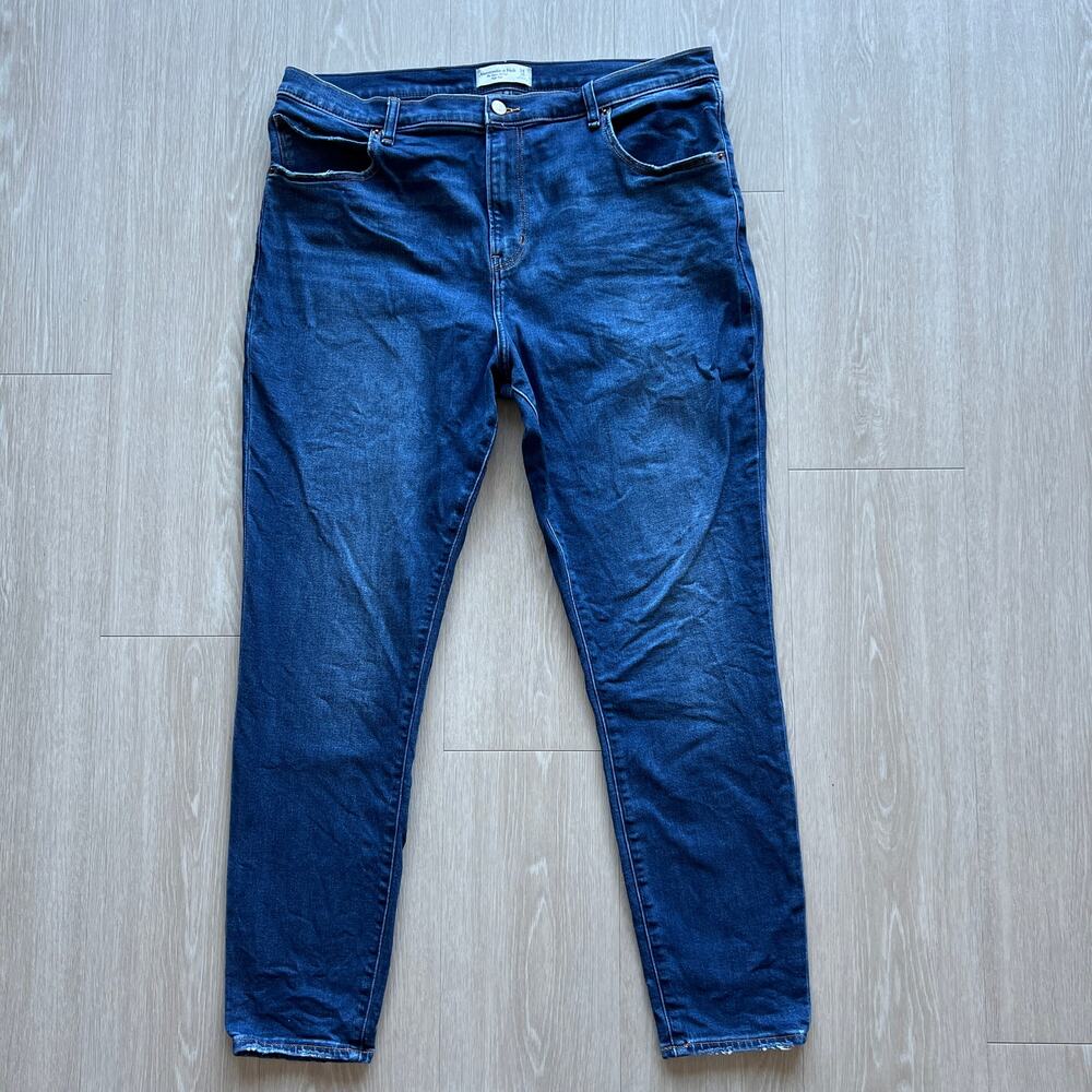 Abercrombie And Fitch The Super Skinny High Rise Jeans 34 18R Blue